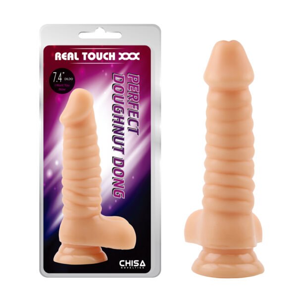 Фалоімітатор з рельєфом Chisa Real Touch XXX Perfect Doughnut Dong, бежевий