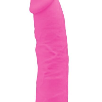 Реалістичний фалоімітатор SILEXD Glow in the Dark що світиться у темряві, рожевий, 15. 4 см