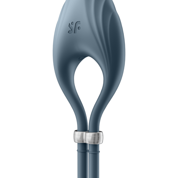 Регульована ерекційна каблучка з вібрацією SATISFYER DUELIST DARK синій