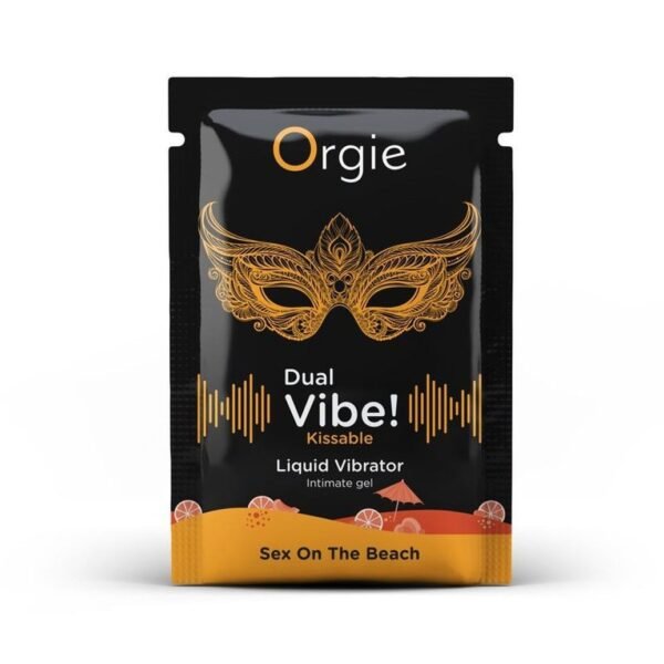 Саше Рідкий вібратор Orgie DUAL VIBE! зі смаком коктейлю Секс на пляжі, 1 мл
