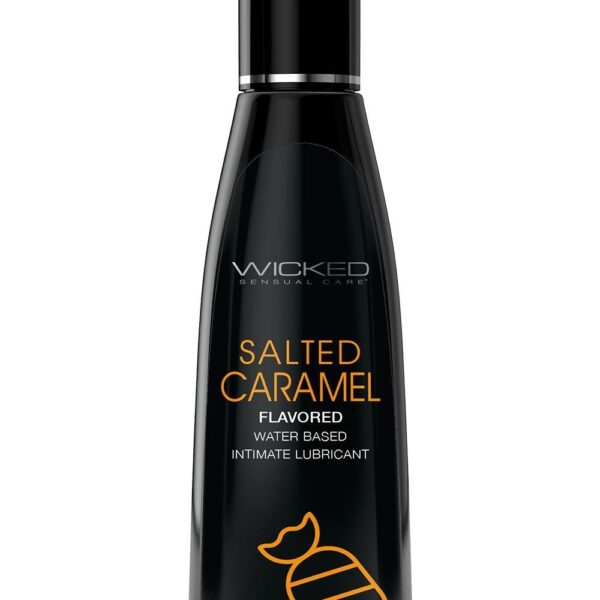 Їстівний лубрикант зі смаком солоної карамелі Wicked Aqua Salted Caramel на водній основі, 120 мл