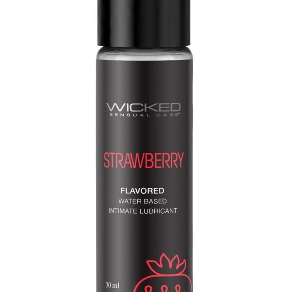 Їстівний лубрикант на водній основі WICKED AQUA STRAWBERRY зі смаком полуниці, 30 мл