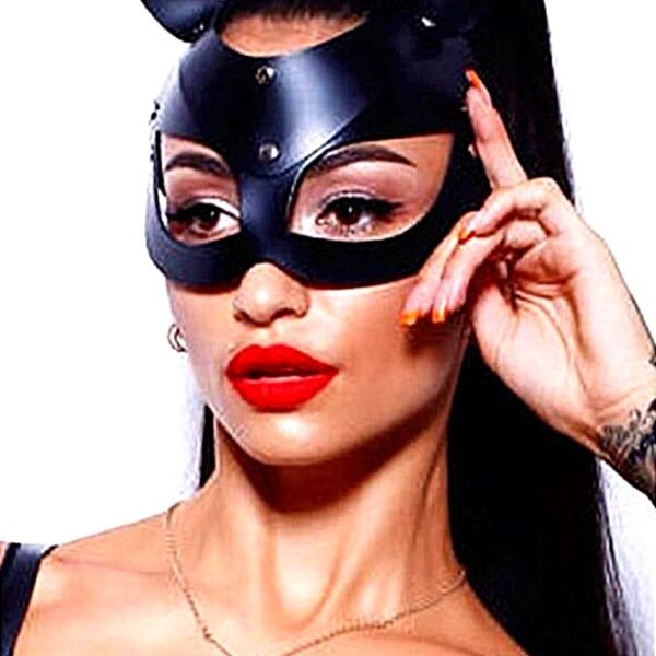 Сексуальна елегантна чорна маска Кішки Star Night, шкіряна (без коробки)