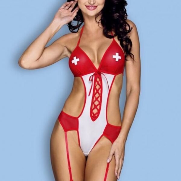 Сексуальний костюм медсестри Sunspice 4 предмети, червоно-білий, S/M