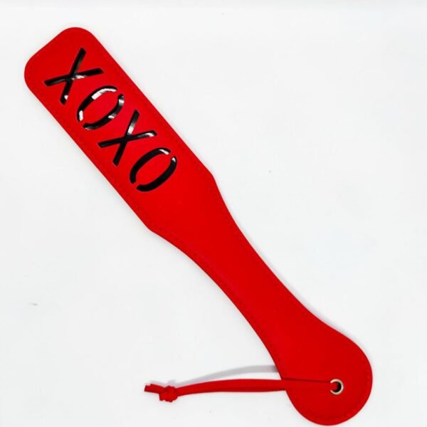 Шльопалка DS Fetish XOXO Paddle round angle red