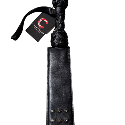 Шльопанка з шипами Candy Hero, шкіра, ручна робота, чорний