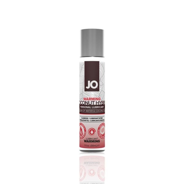 Розігрівальна змазка-крем з кокосовою олією JO Coconut Hybrid WARMING (30 мл) біла