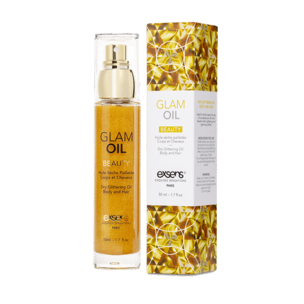 Олія для тіла з блиском EXSENS Glam Oil 50мл, з мигдальною олією, без парабенів і феноксіетанолу