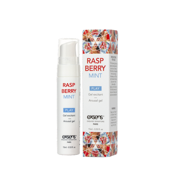 Стимулювальний гель EXSENS Kissable Raspberry Mint 15мл можна для поцілунків, охолоджувальний