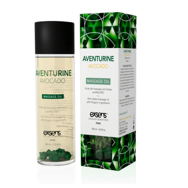 Масажна олія EXSENS Aventurine Avocado (антистрес з авантюрином) 100мл, натуральна