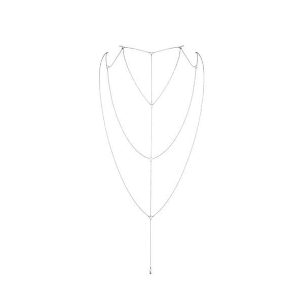 Ланцюжок для спини Bijoux Indiscrets Magnifique Back and Cleavage Chain - Silver, прикраса для тіла