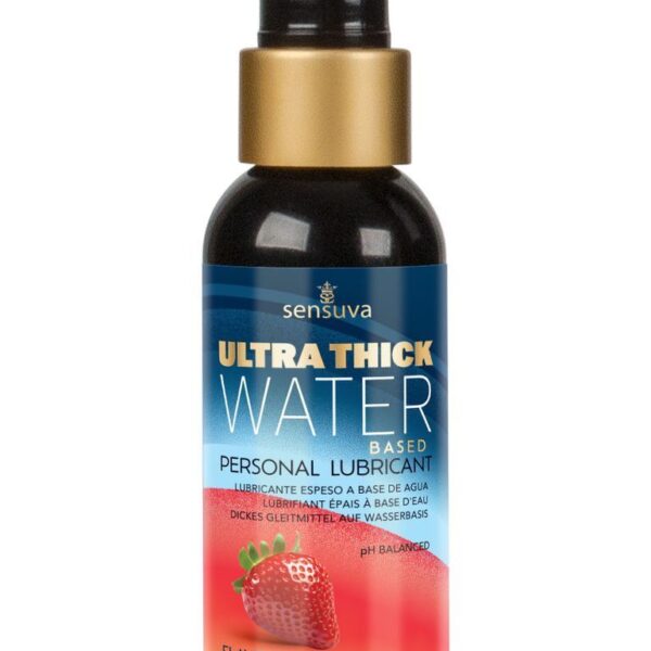 Густа змазка на водній основі Sensuva UltraThick Water-Based Strawberry (57 мл) без парабенів