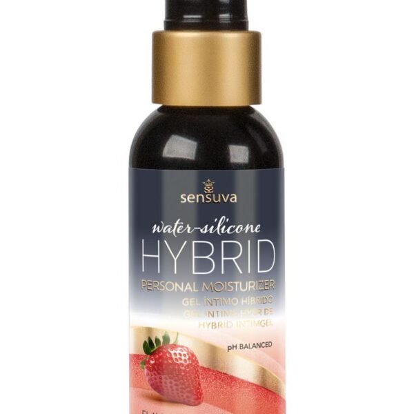 Змазка водно-силіконова Sensuva Hybrid Strawberry (57 мл) без цукру, можна для оральних пестощів