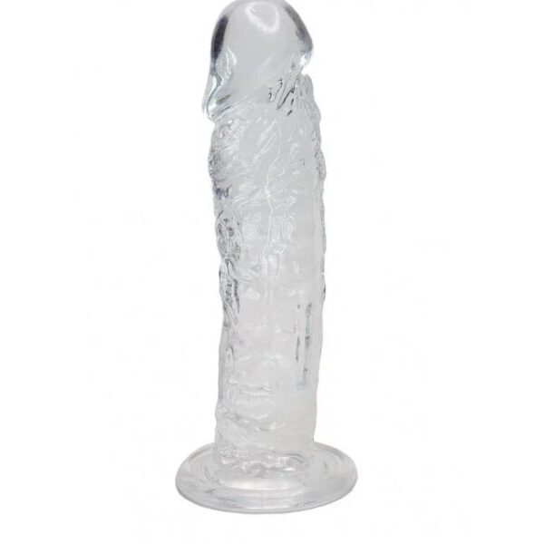 Прозорий фалоімітатор Alive Jelly Dildo Empire, ТПЕ, присоска, діаметр 4,3см, довжина 19,3см