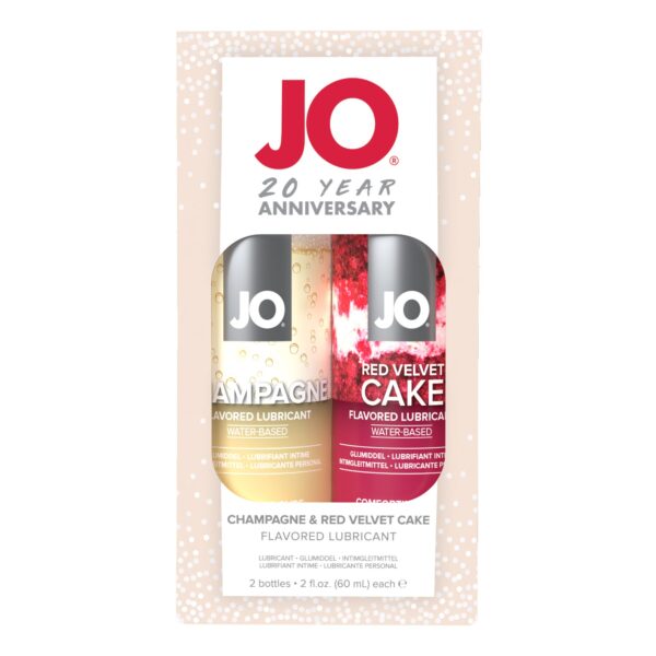 Набір смакових змазок JO Champagne & Red Velvet Cake (2?60 мл), Limited Edition
