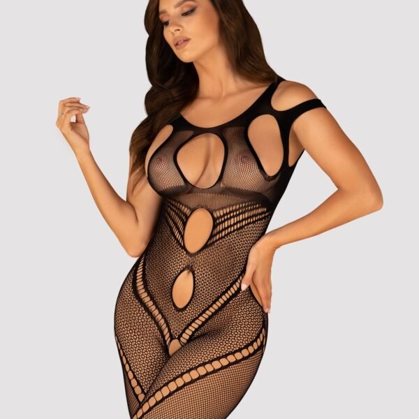 Бодістокінг Obsessive Bodystocking G322 S/M/L, фантасмагорично-силуетний крій