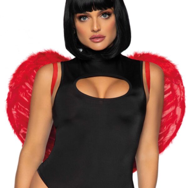 (SALE) Крила дияволиці Leg Avenue devil wings Red, справжнє пір’я
