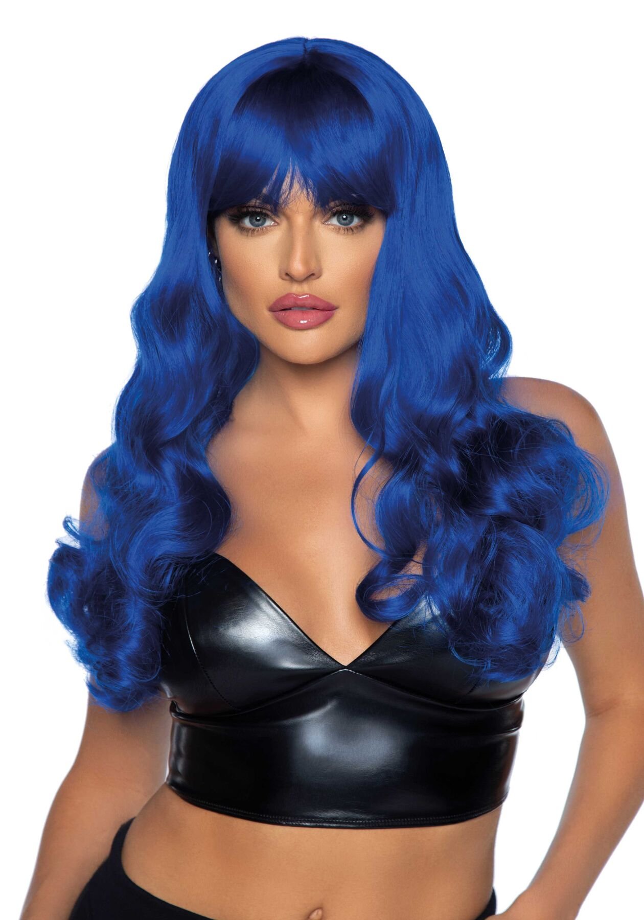 Хвиляста перука Leg Avenue Misfit Long Wavy Wig Blue, довга, реалістичний вигляд, 61 см - Зображення 2