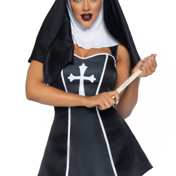 (SALE) Костюм черниці Leg Avenue Naughty Nun L, сукня, головний убір
