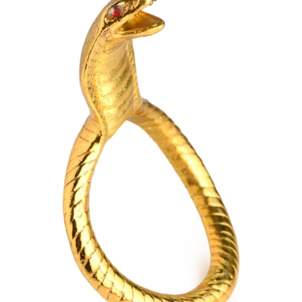Ерекційне кільце з головою кобри Master Series: Cobra King Golden Cock Ring