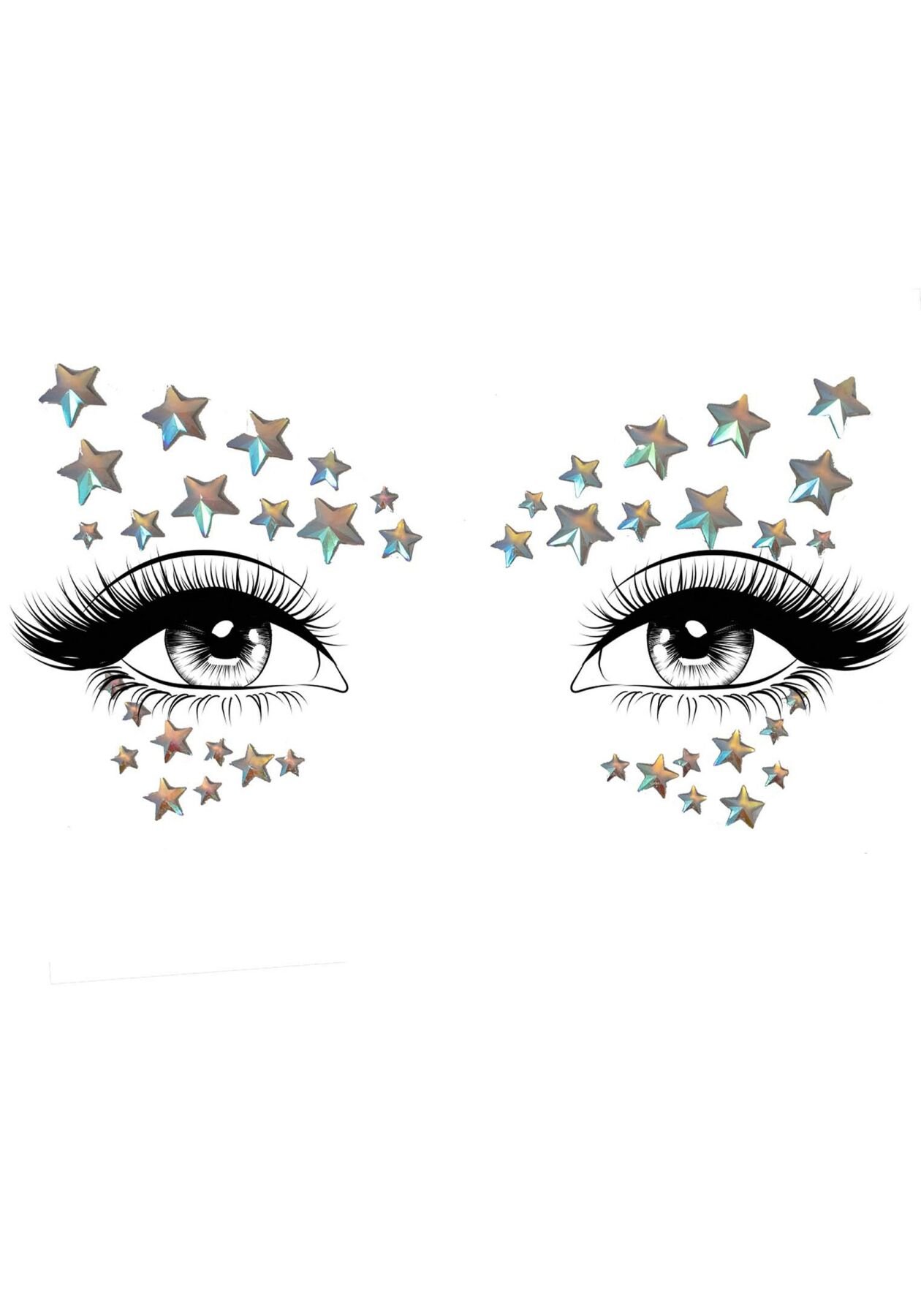 Прикраса-зірочки для тіла Leg Avenue Celeste face jewels sticker, наліпки, світяться у темряві - Зображення 2