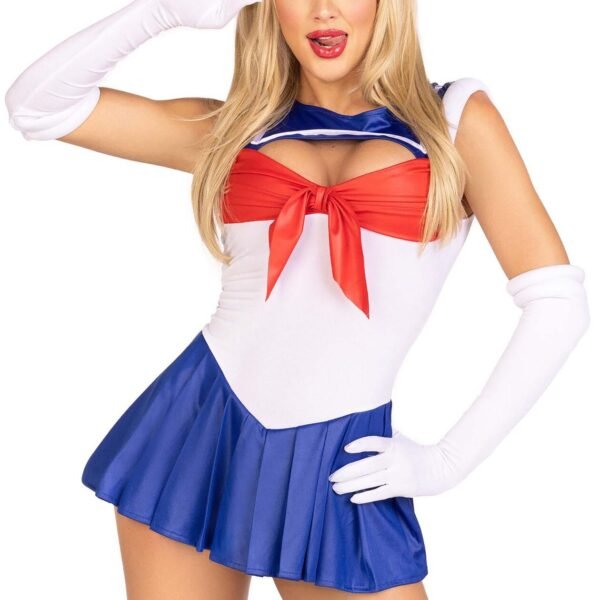 Еротичний костюм Сейлор Мун Leg Avenue Sexy Sailor L, сукня, рукавички, бант
