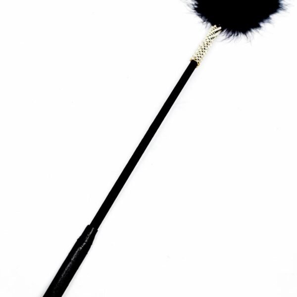 Стек пір'я та стрази, чорний 46см