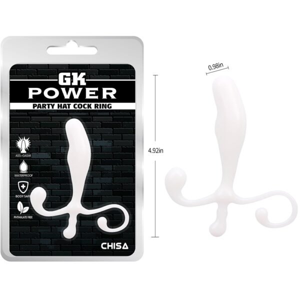 Стимулятор простати Chisa GK Power Party з анатомічним рельєфом, білий