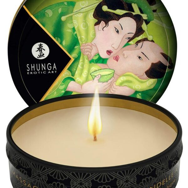 Свічка для масажу Shunga Zenitude Exotic Green Tea з ароматом зеленого чаю, 30 мл