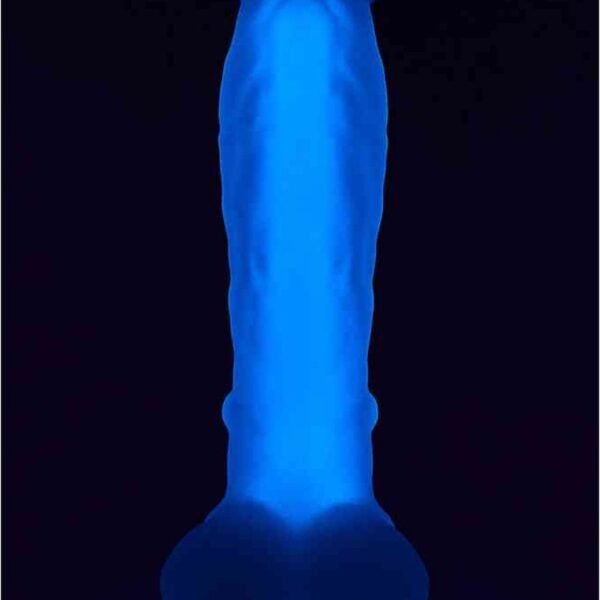 Фалоімітатор люмінесцентний на присосці Dream Toys RADIANT Glow In The Dark синій, М