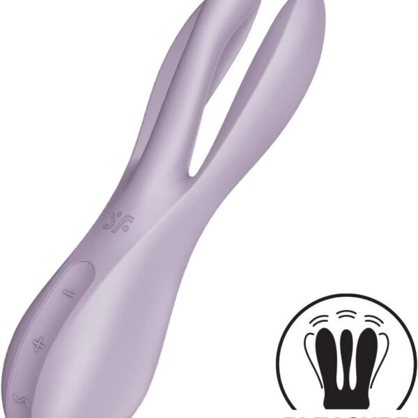 Кліторальний вібратор Satisfyer Threesome 2 Violet, 3 гнучкі пальчики, 3 мотори