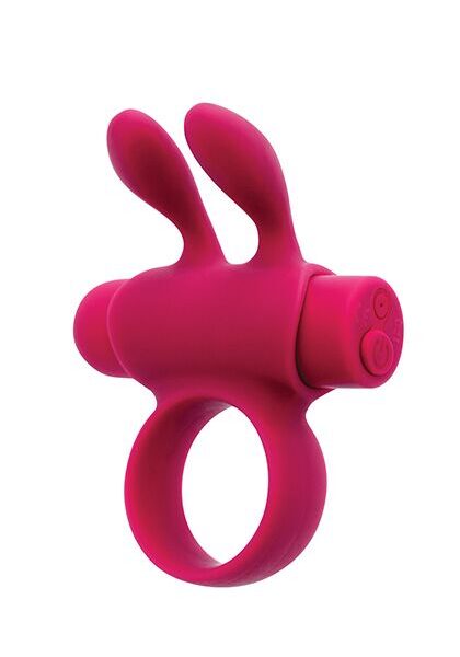 Ерекційне віброкільце S Pleasures Premium Rabbit Ring, рожеве, зі знімною віброкулею та вушками