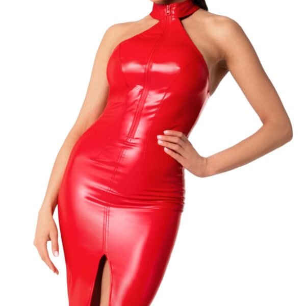 Сукня Noir Handmade F354 Red powerwetlook dress - S