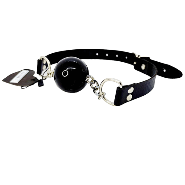 Силіконовий кляп з ланцюжком DS Fetish, M, чорний