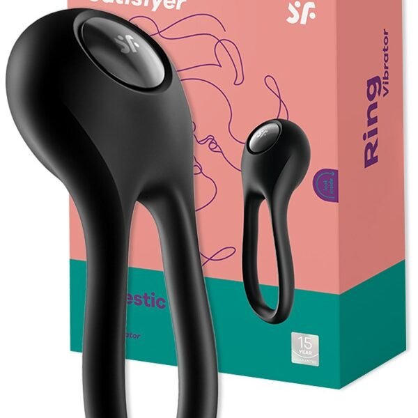 Ерекційне віброкільце Satisfyer Majestic Duo, чорний