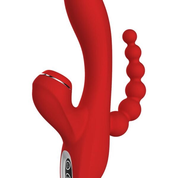 Потрійний вібратор із вакуумною стимуляцією Dream Toys RED REVOLUTION ANNA