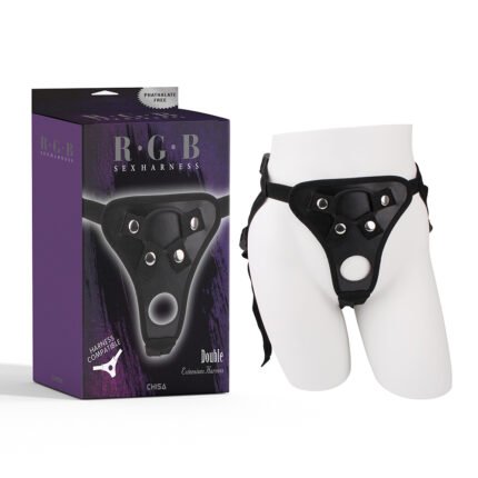 Трусики для страпону Chisa R. G. B Double Extensions Harness, чорні