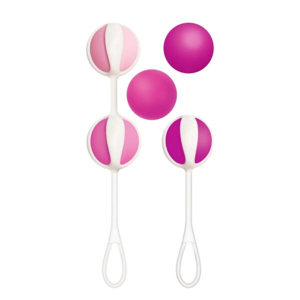 Набір вагінальних кульок Gvibe Geisha Balls 3, силіконові, рожевий, 5 штук
