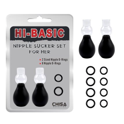Вакуумні стимулятори для сосків Chisa Hi Basic Nipple Sucker Set чорні, 2 шт.