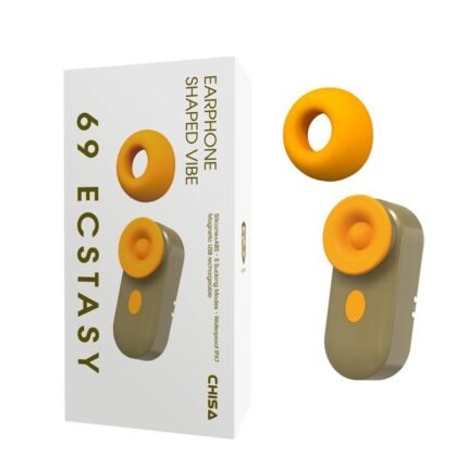 Вакуумний стимулятор у вигляді навушника Сhisa 69 ECSTASY сіро-помаранчевий