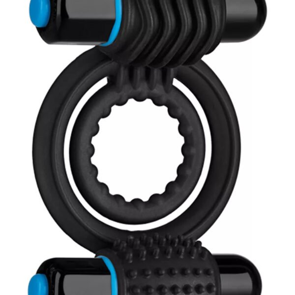 Ерекційне кільце з вібрацією Vibrating Double C-Ring - Black