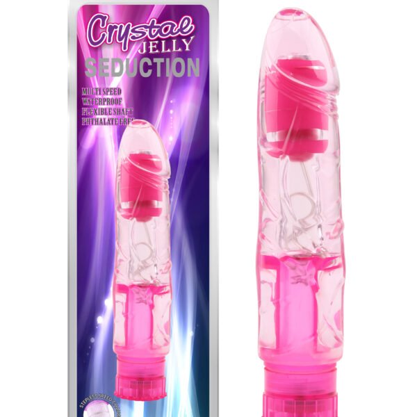 Вібратор реалістичний на батарейках Chisa Crystal Jelly Seduction, рожевий