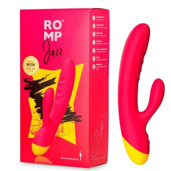 Вібратор Кролик Romp Jazz зі стимуляцією точки G, червоний