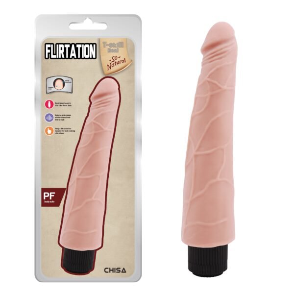 Вібромасажер із кібершкіри реалістичний Chisa T-skin ReaL Flirtation, тілесний