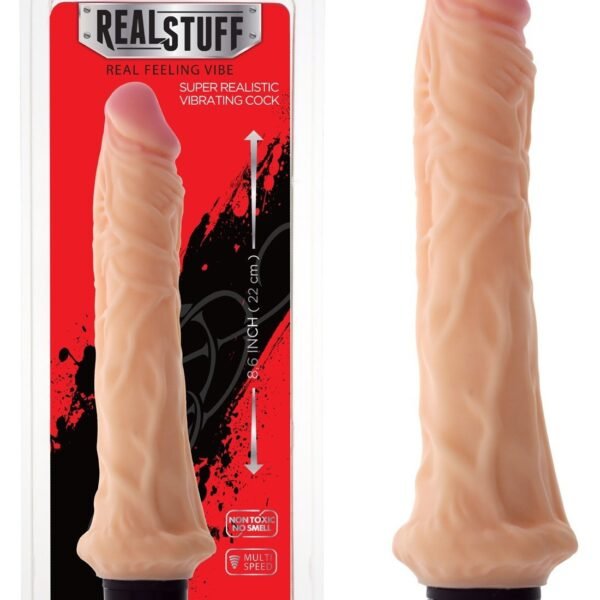 Вібромасажер реаліст Dream toys RealStuff, тілесний, 22 см