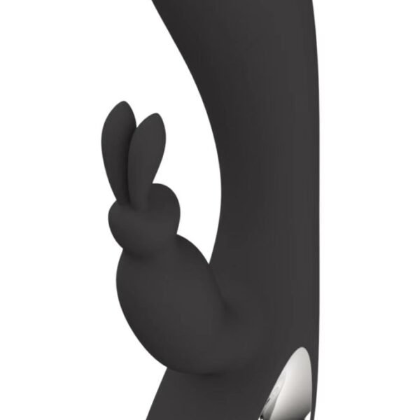Вібратор-кролик для подвійної стимуляції Bella, із силікону, чорний