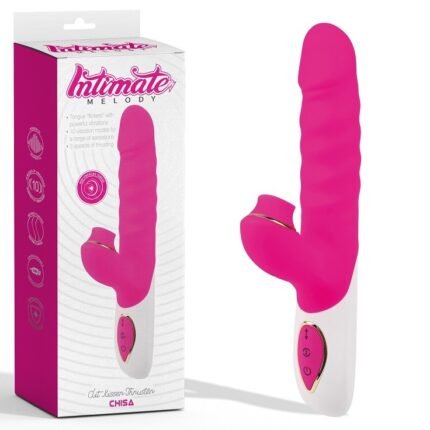 Вібратор кролик із вакуумною стимуляцією CHISA Intimate Melody Clit Kisser THruster, рожевий