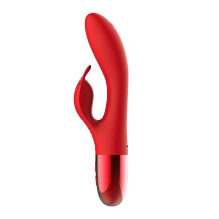 Вібратор кролик Every Night Toys з відростком для стимуляції клітора, червоний