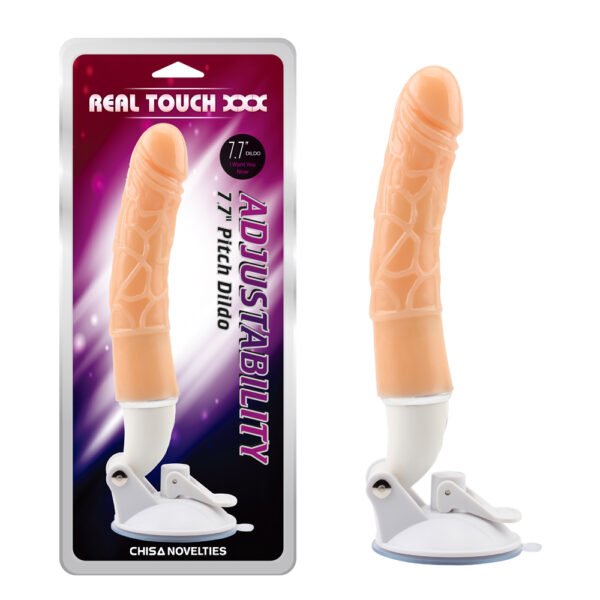 Вібратор реалістичний на присосці Chisa Real Touch XXX Adjustability Pitch Dildo, бежевий