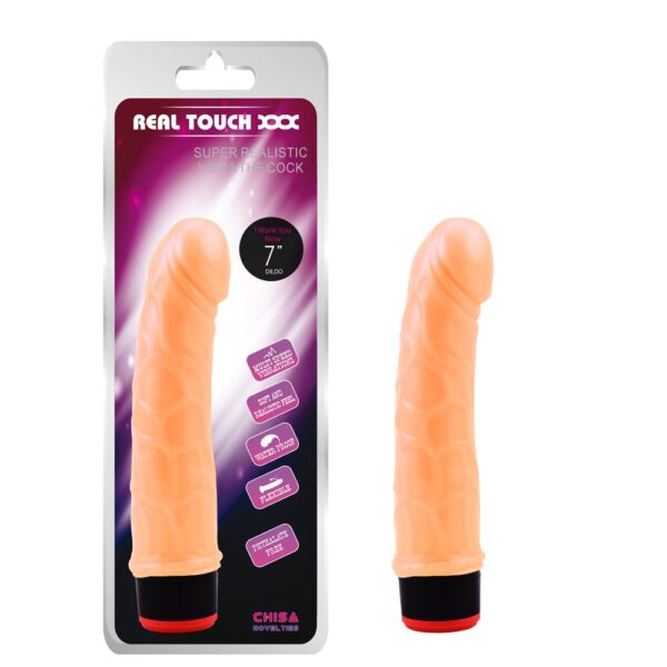 Вібратор реалістичний Chisa Real Touch XXX на батарейках, бежевий
